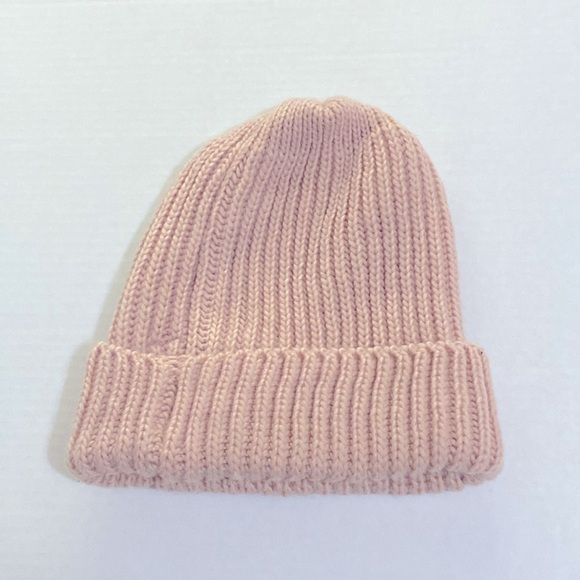 29 Palms Rib Knit Warm Hat with Rhinestone Embellishment Rose Pink One size - Picture 4 of 5